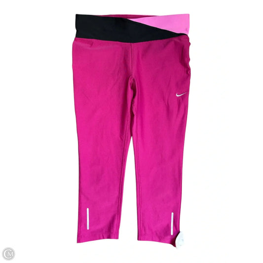 Athletic Leggings Capris By Nike In Black & Pink, Size: Xs