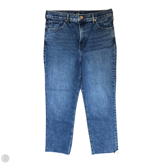 Jeans Straight By Express In Blue Denim, Size: 14