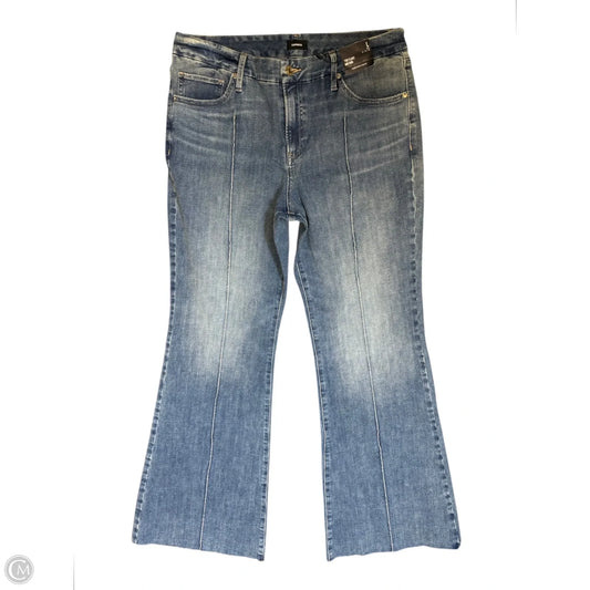 Jeans Flared By Express In Blue Denim, Size: 14