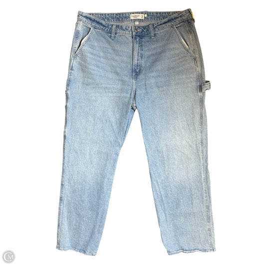 Jeans Straight By Abercrombie And Fitch In Blue Denim, Size: 18