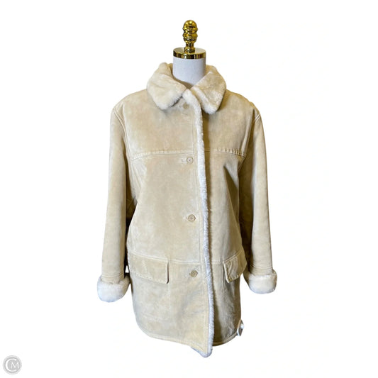 Coat Faux Fur & Sherpa By Jones New York In Cream, Size: L