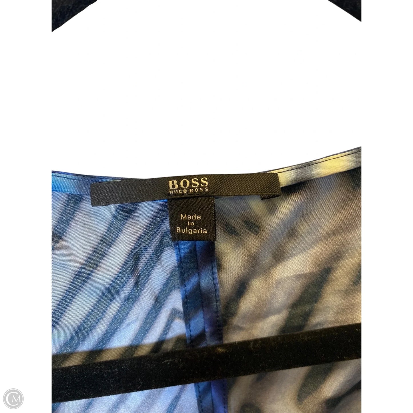 Top Short Sleeve By Hugo Boss In Blue, Size: S