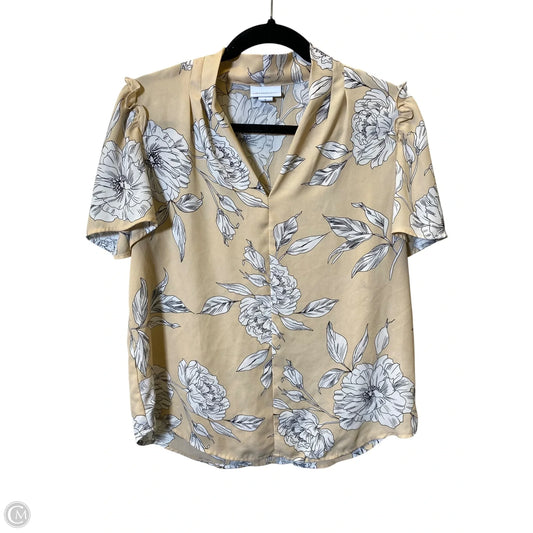 Blouse Short Sleeve By Liz Claiborne In Floral Print, Size: S