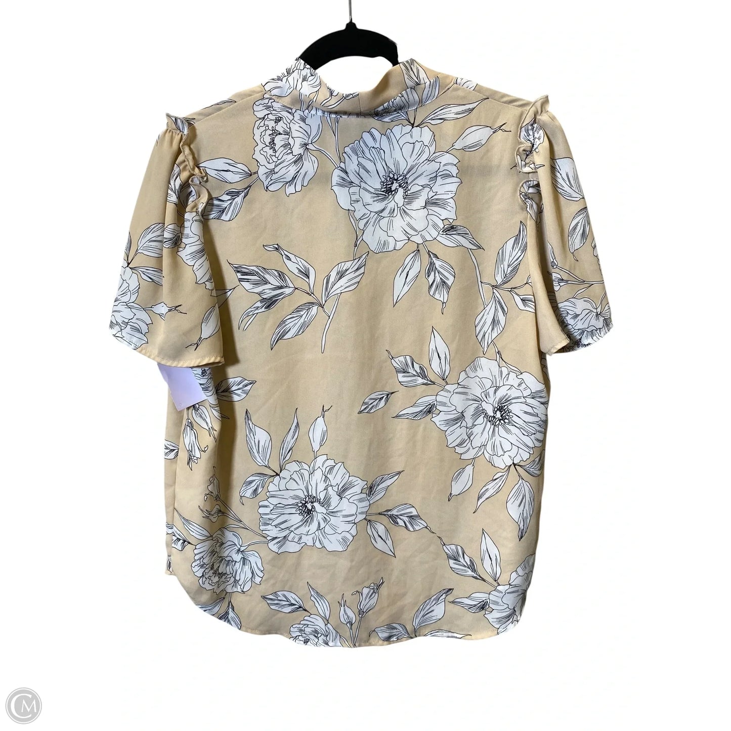 Blouse Short Sleeve By Liz Claiborne In Floral Print, Size: S