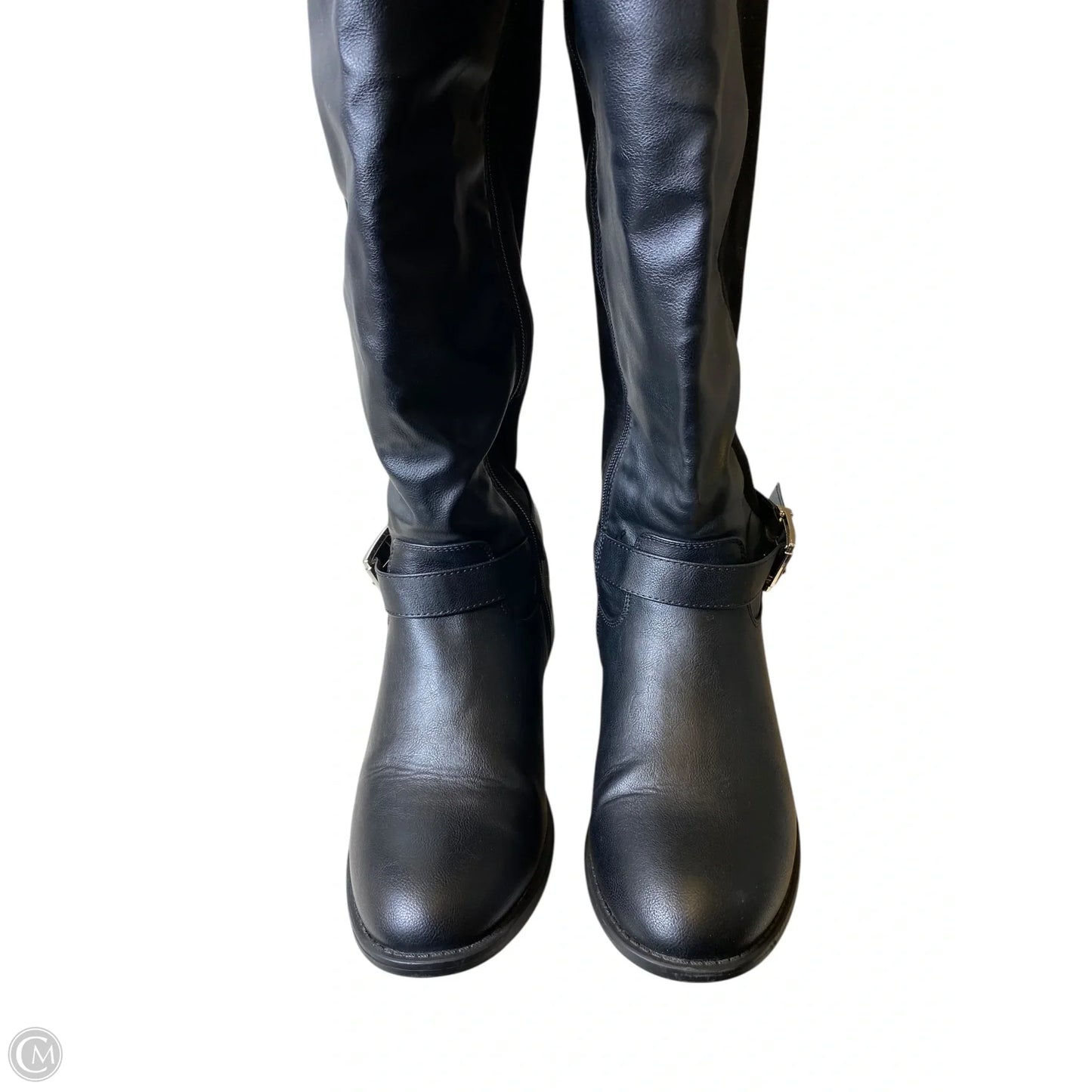 Boots Knee Flats By Clothes Mentor In Black, Size: 11