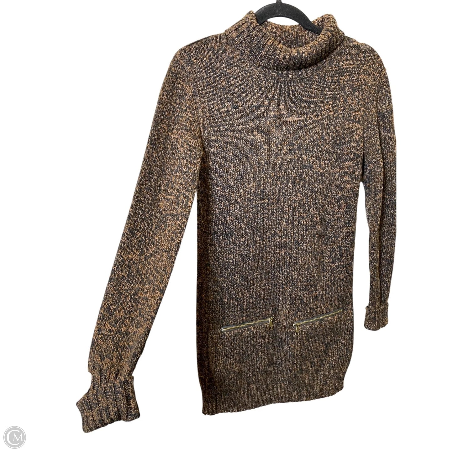 Dress Luxury Designer By Burberry In Black & Brown, Size: Xs