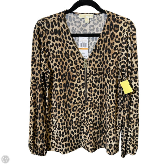 Blouse Long Sleeve By Michael By Michael Kors In Animal Print, Size: S