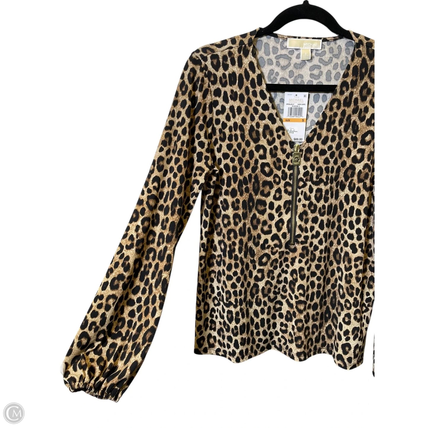 Blouse Long Sleeve By Michael By Michael Kors In Animal Print, Size: S