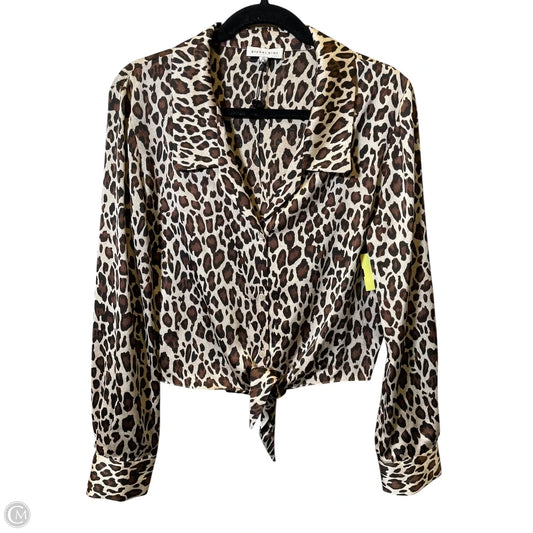 Top Long Sleeve By Gianni Bini In Animal Print, Size: Mp