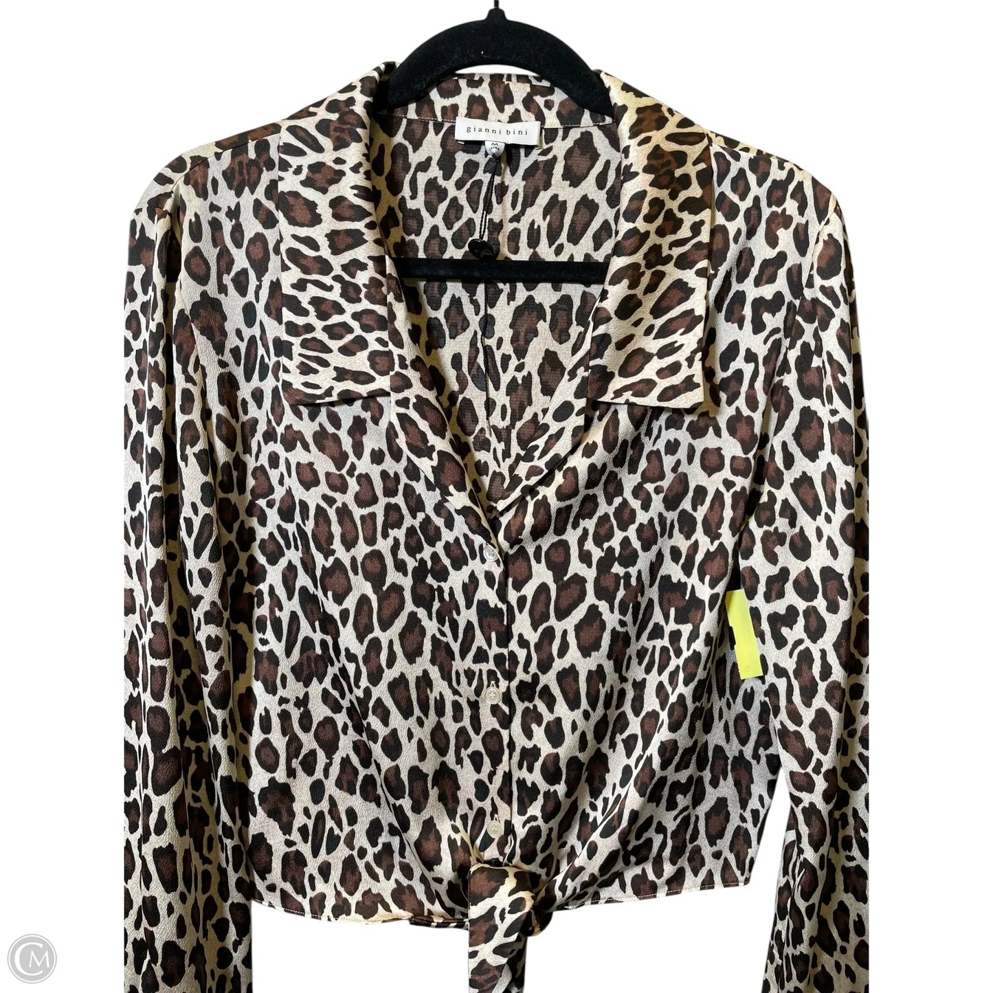 Top Long Sleeve By Gianni Bini In Animal Print, Size: Mp