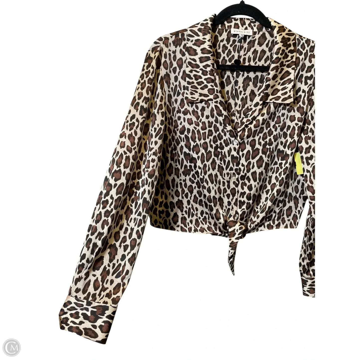 Top Long Sleeve By Gianni Bini In Animal Print, Size: Mp