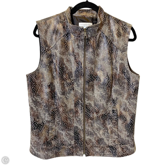 Vest Other By Christopher And Banks In Snakeskin Print, Size: L