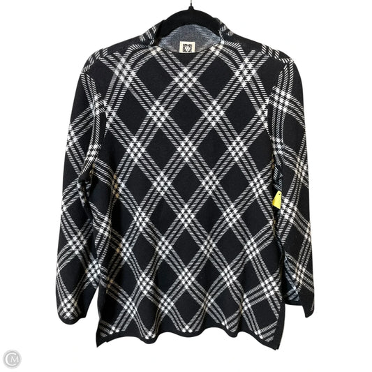 Sweater By Anne Klein In Black & White, Size: M