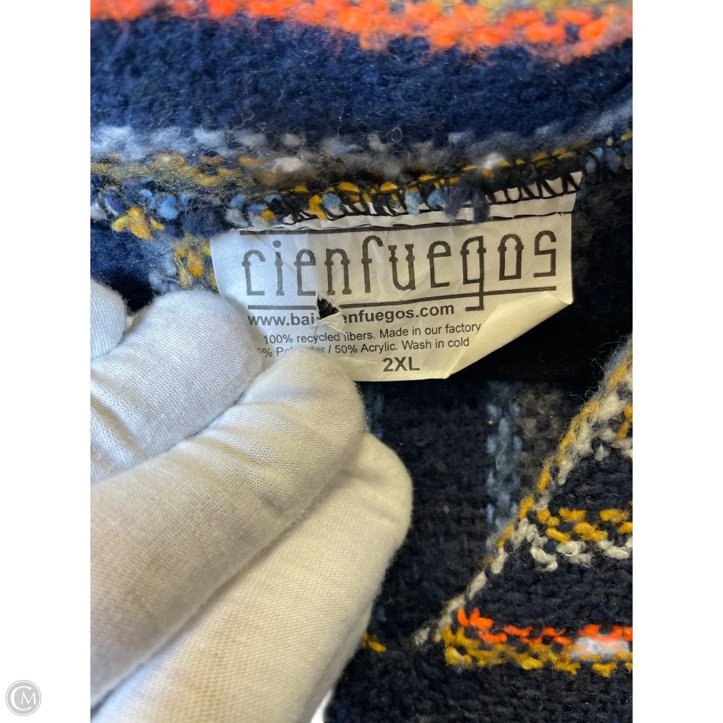 Poncho By Clothes Mentor In Multi-colored, Size: 2x