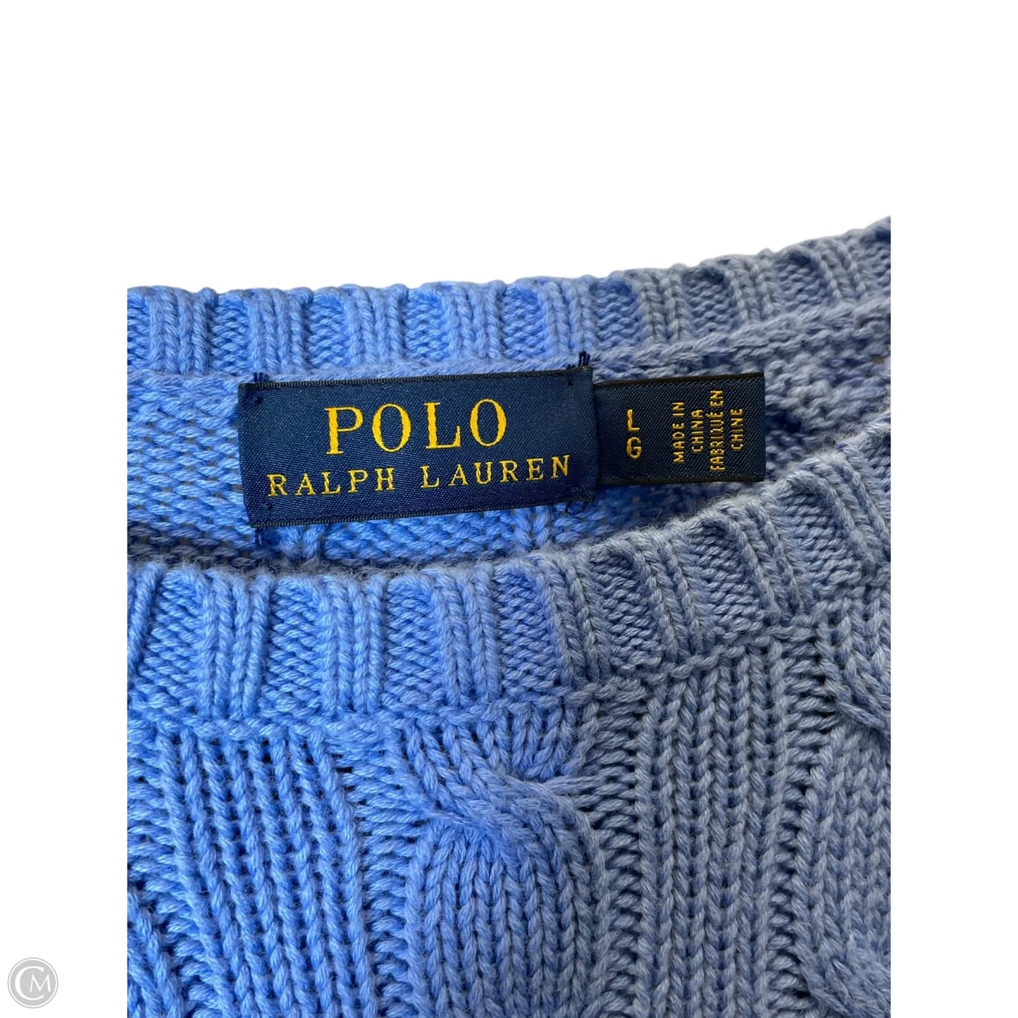 Sweater By Polo Ralph Lauren In Blue, Size: L