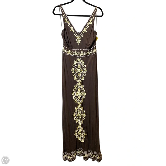 Dress Casual Maxi By Inc In Brown & Cream, Size: M