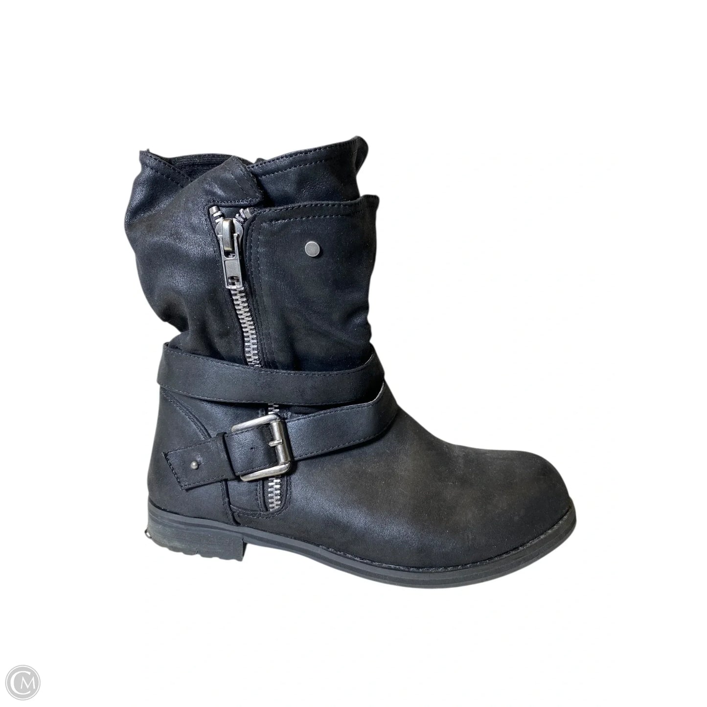 Boots Mid-calf Flats By Lane Bryant In Black, Size: 11