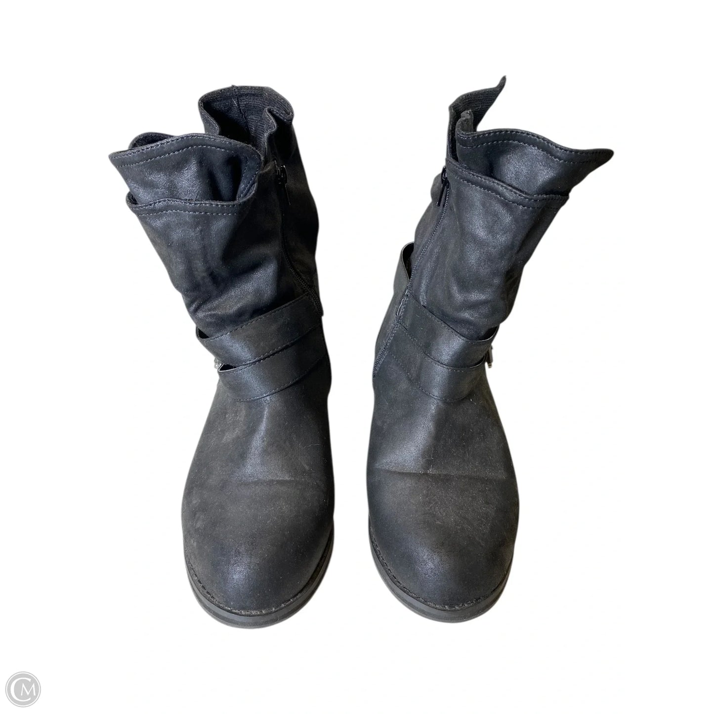 Boots Mid-calf Flats By Lane Bryant In Black, Size: 11