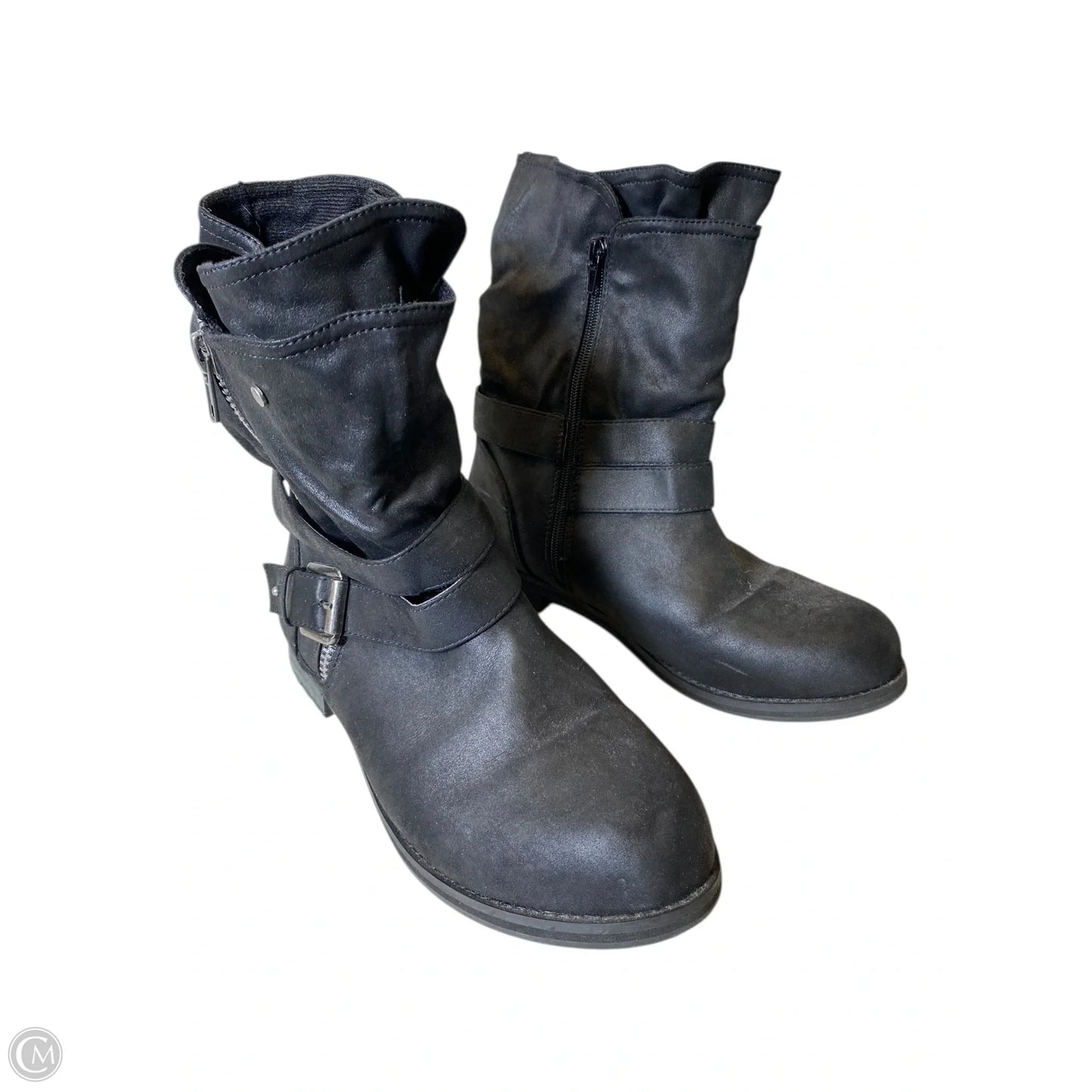 Boots Mid-calf Flats By Lane Bryant In Black, Size: 11