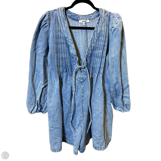 Romper By Clothes Mentor In Blue Denim, Size: M