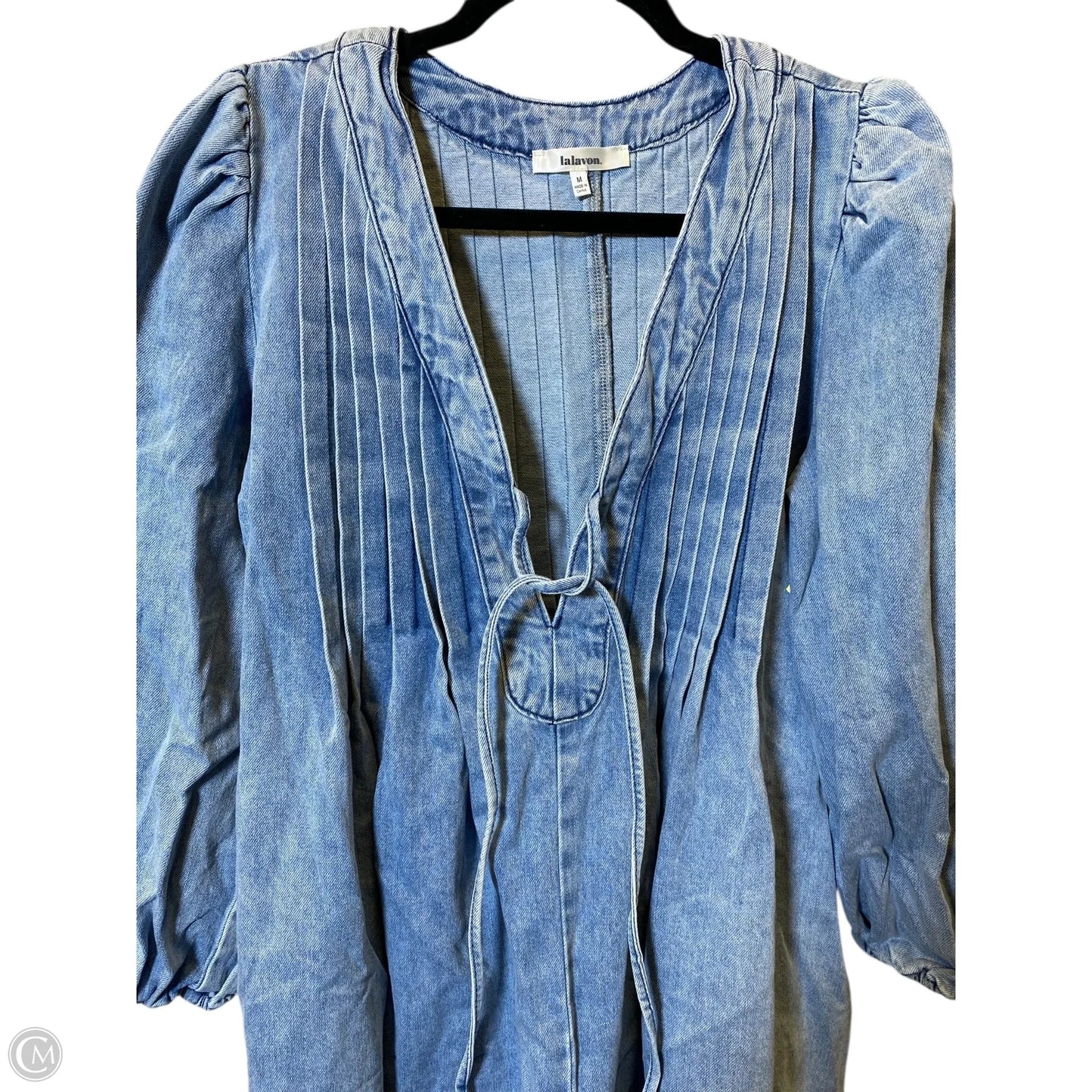 Romper By Clothes Mentor In Blue Denim, Size: M
