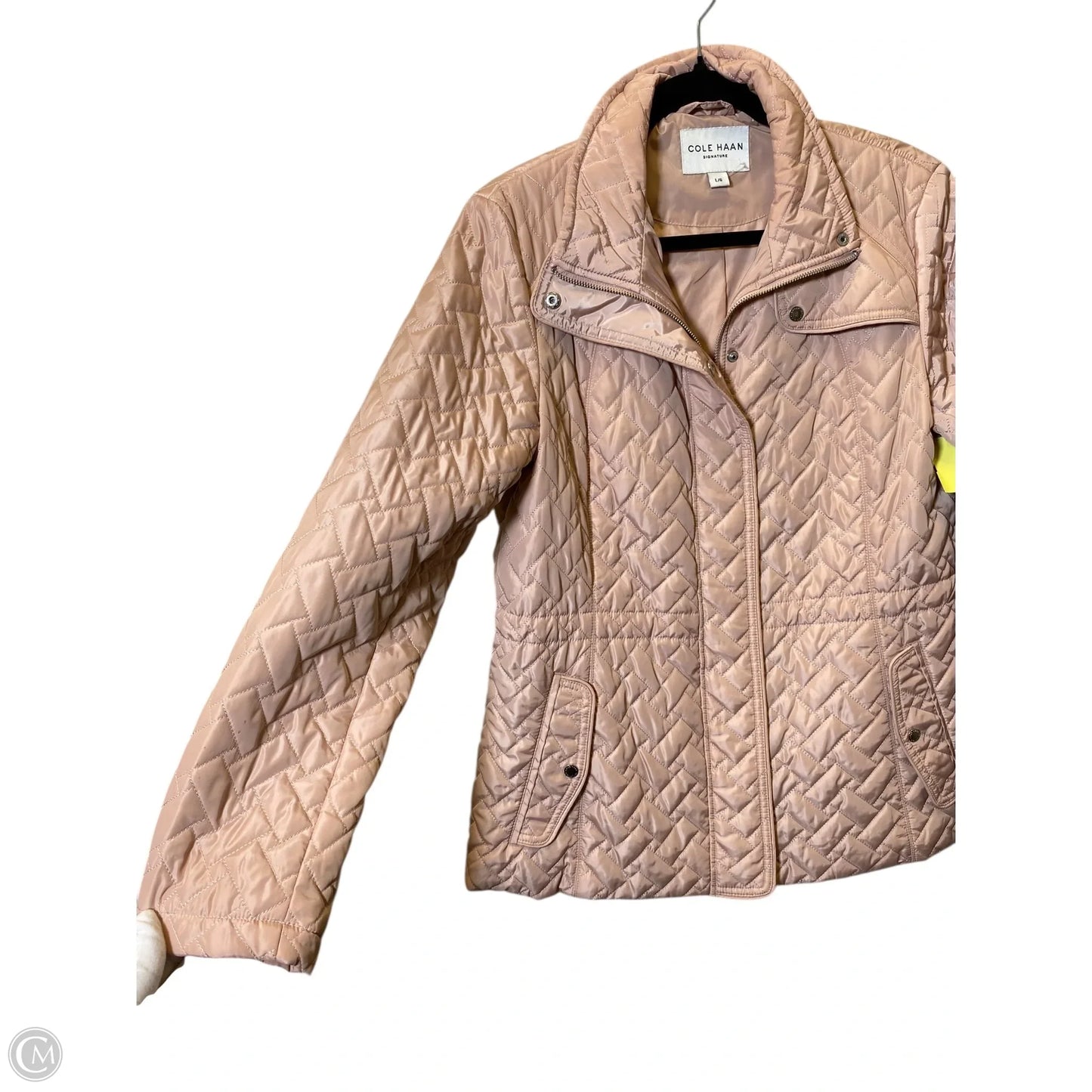 Jacket Puffer & Quilted By Cole-haan In Pink, Size: L
