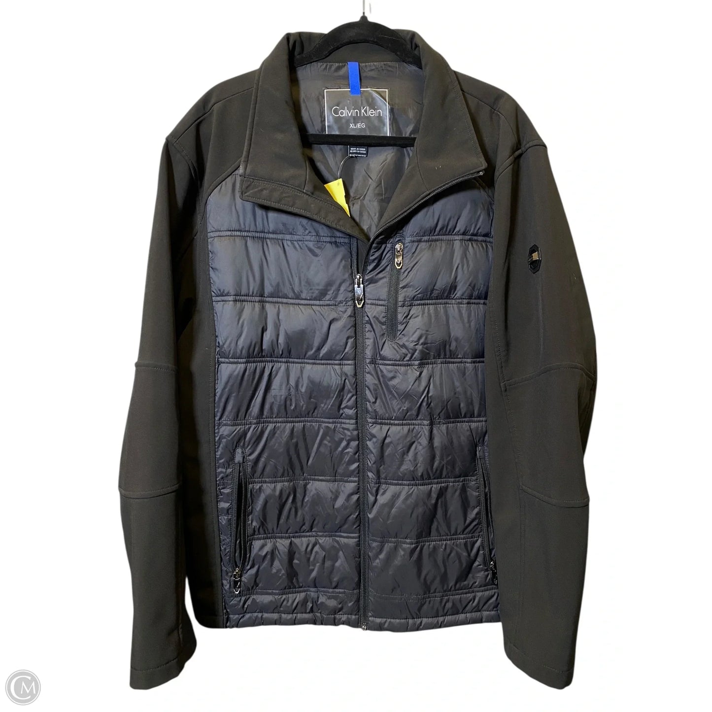Jacket Puffer & Quilted By Calvin Klein In Black, Size: Xl