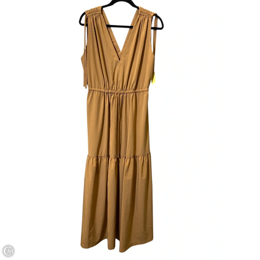 Dress Casual Maxi By Calvin Klein In Brown, Size: 12