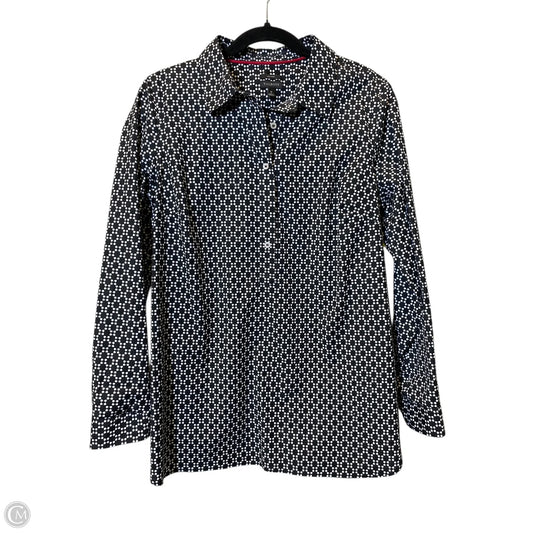 Top Long Sleeve By Talbots In Black & White, Size: 12