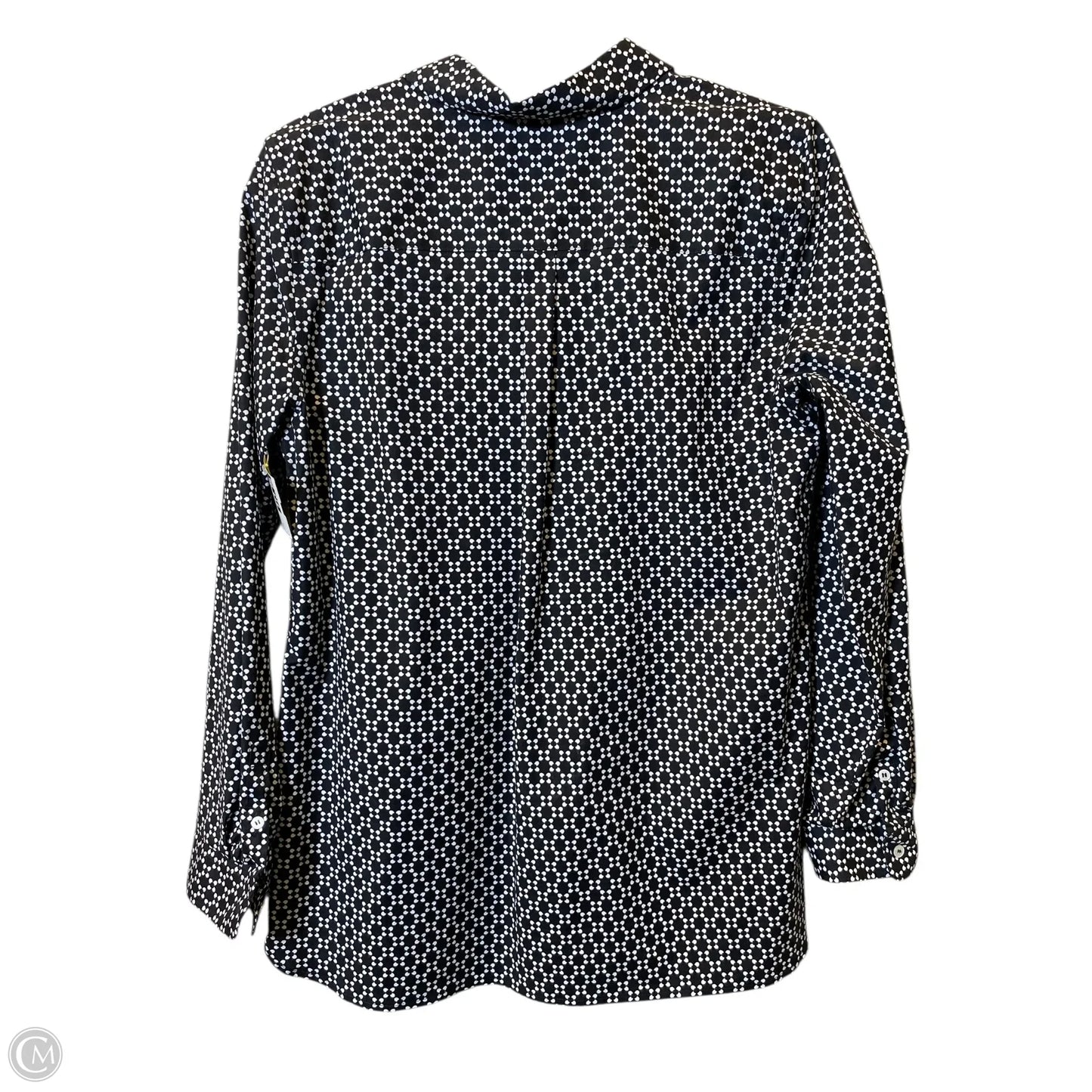 Top Long Sleeve By Talbots In Black & White, Size: 12