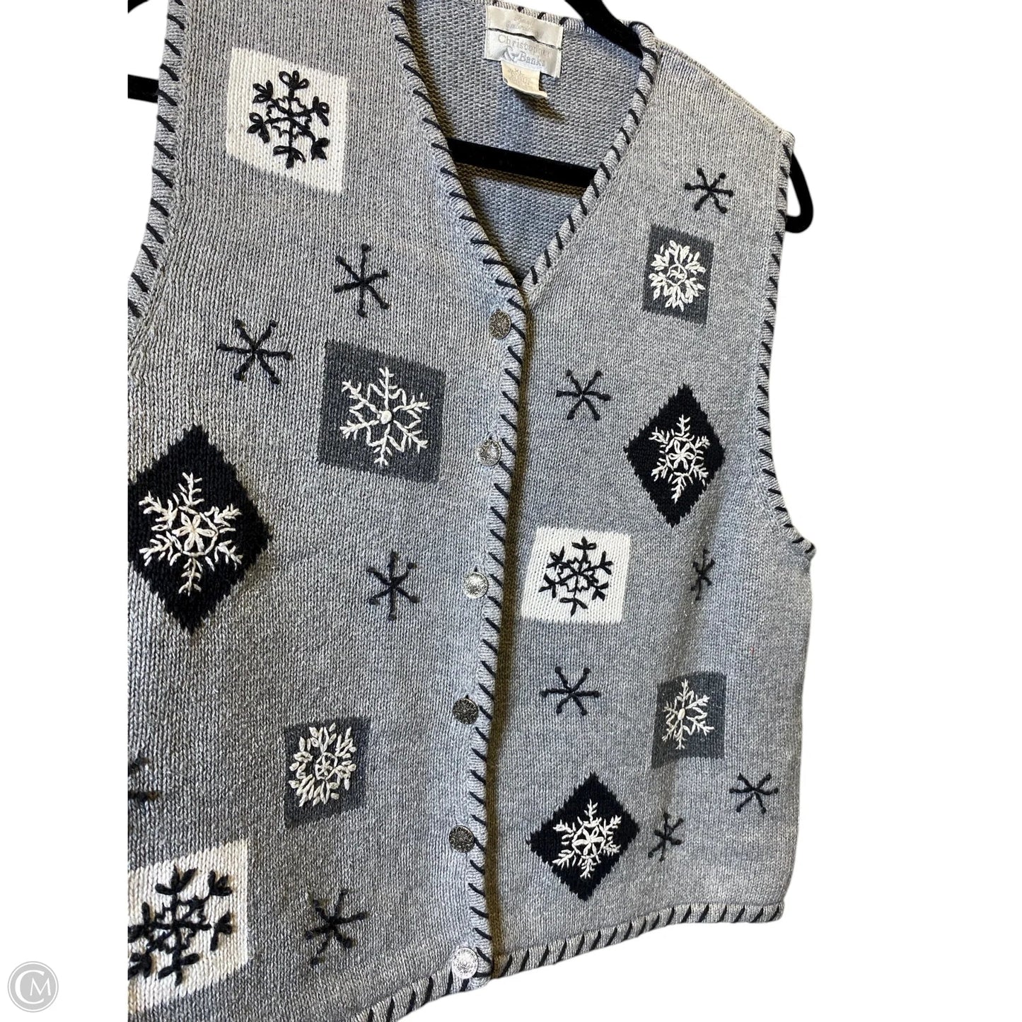 Vest Sweater By Christopher And Banks In Multi-colored, Size: Xl