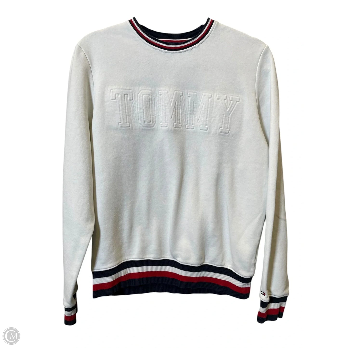 Sweatshirt Crewneck By Tommy Hilfiger In White, Size: S