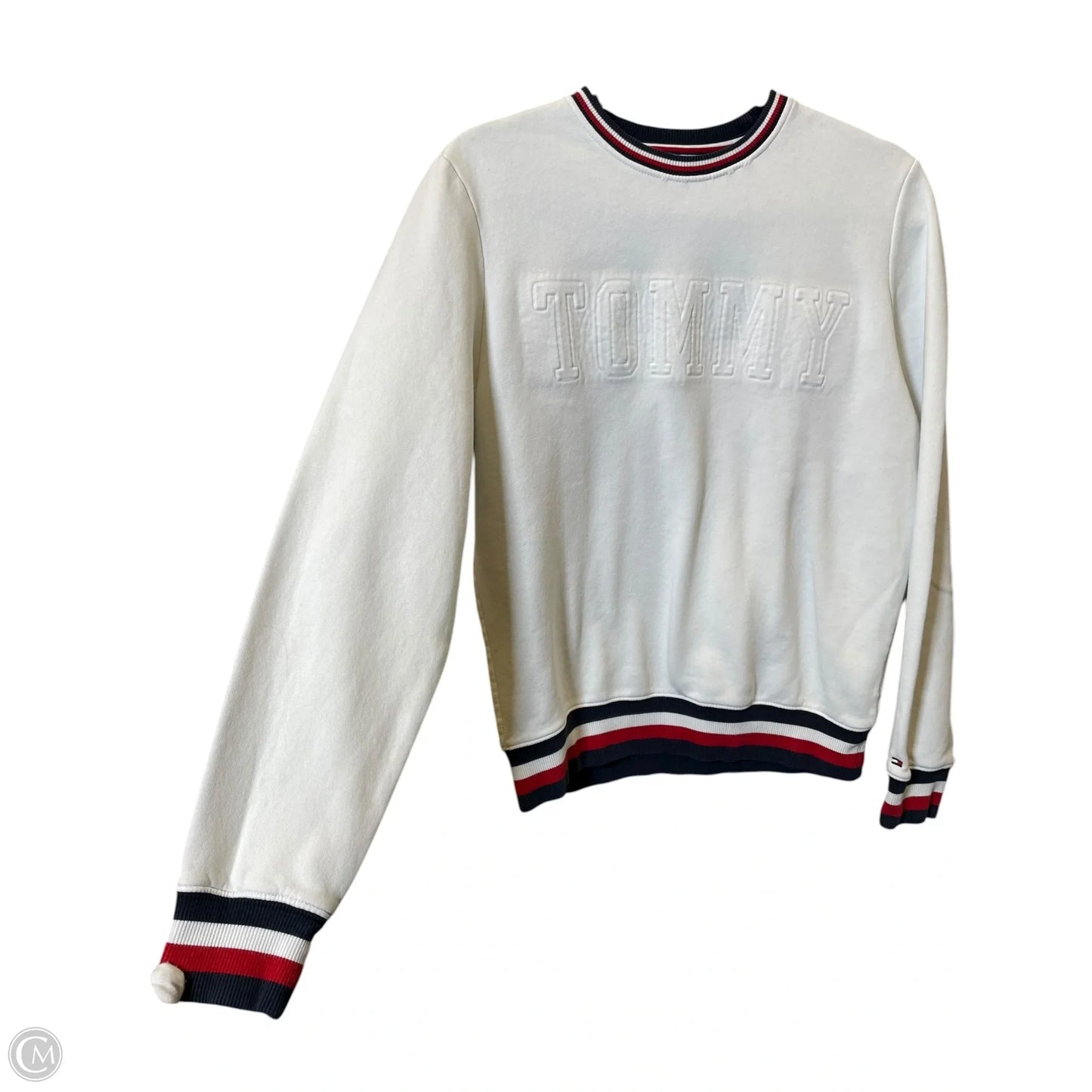 Sweatshirt Crewneck By Tommy Hilfiger In White, Size: S