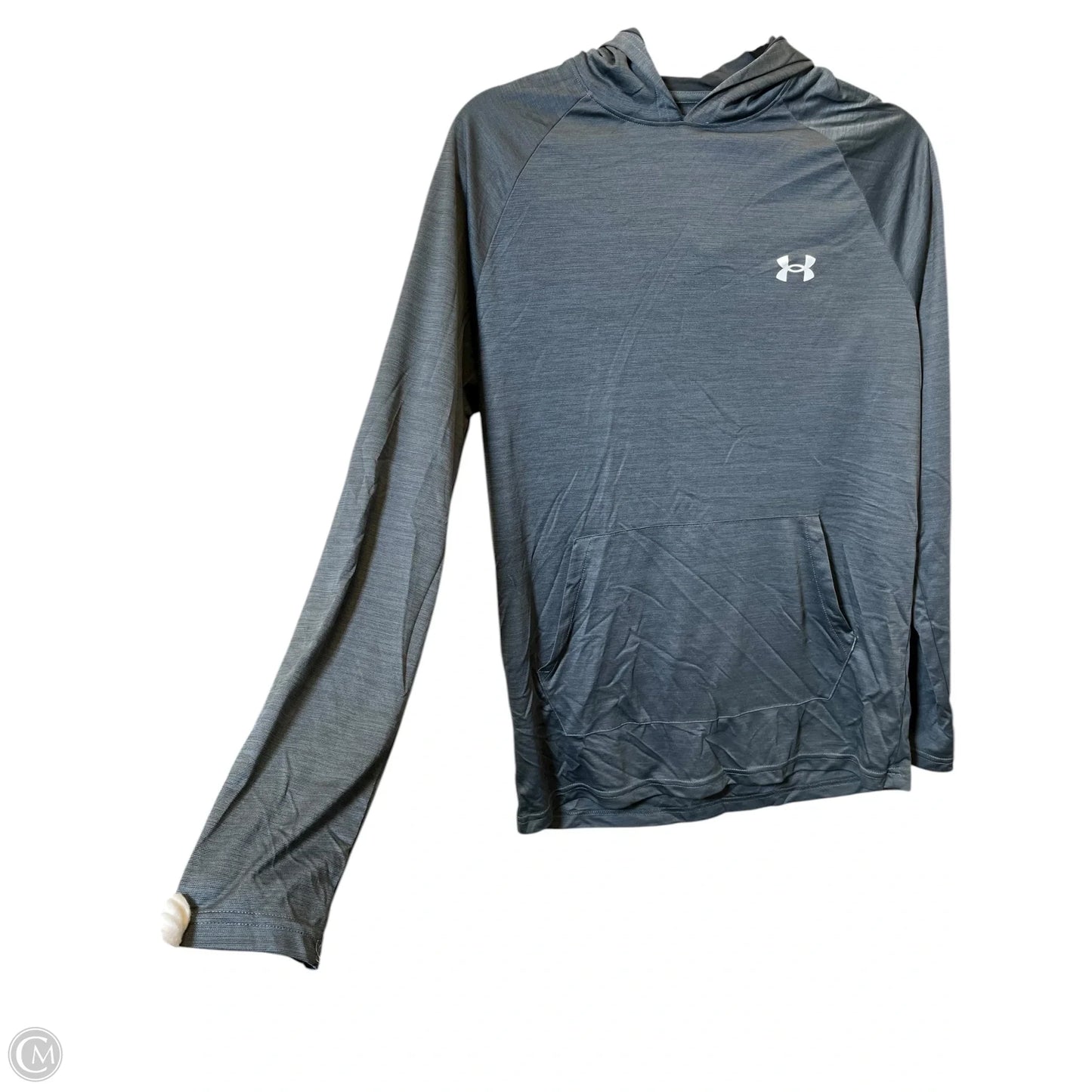 Athletic Sweatshirt Hoodie By Under Armour In Grey, Size: M