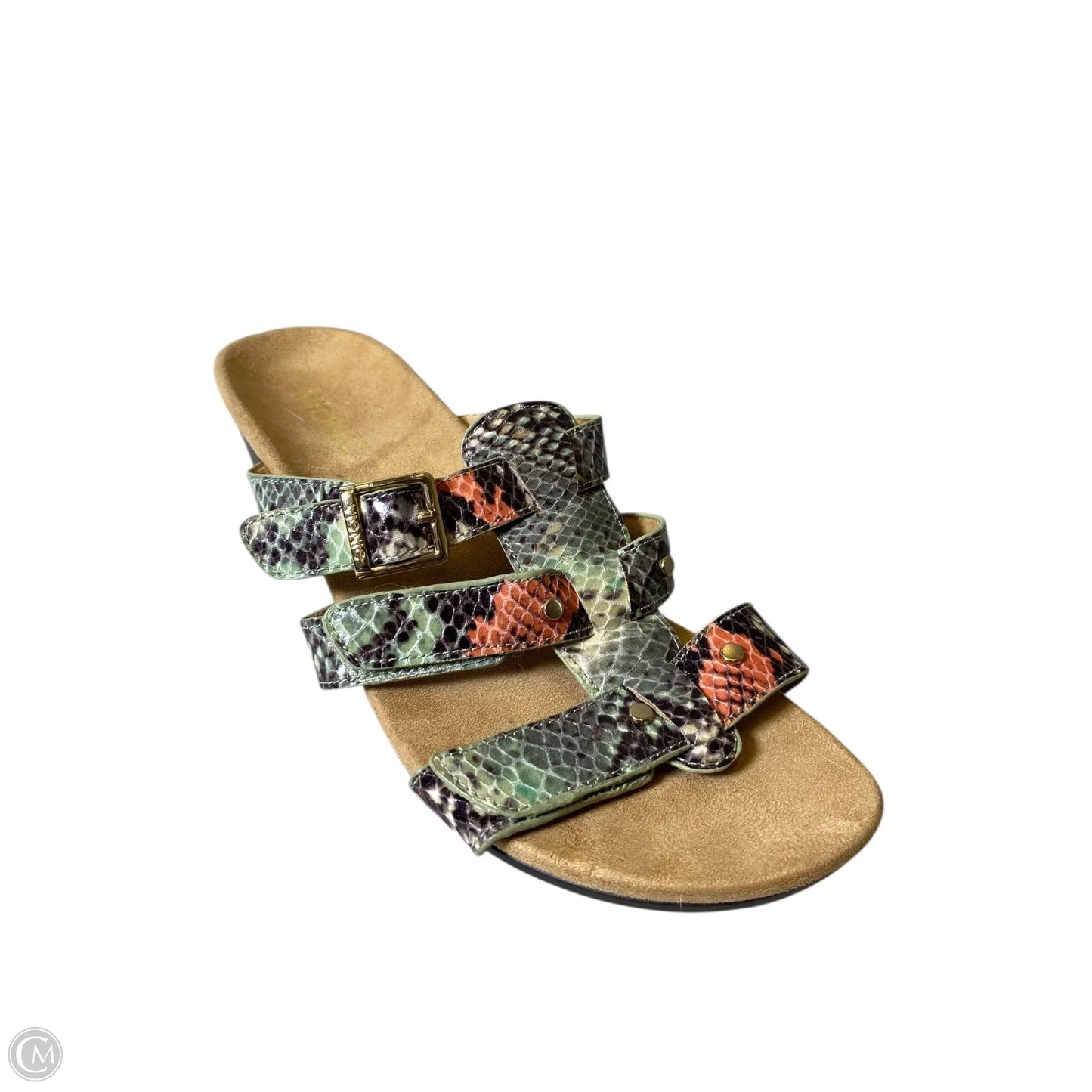 Sandals Heels Wedge By Vionic In Snakeskin Print, Size: 8