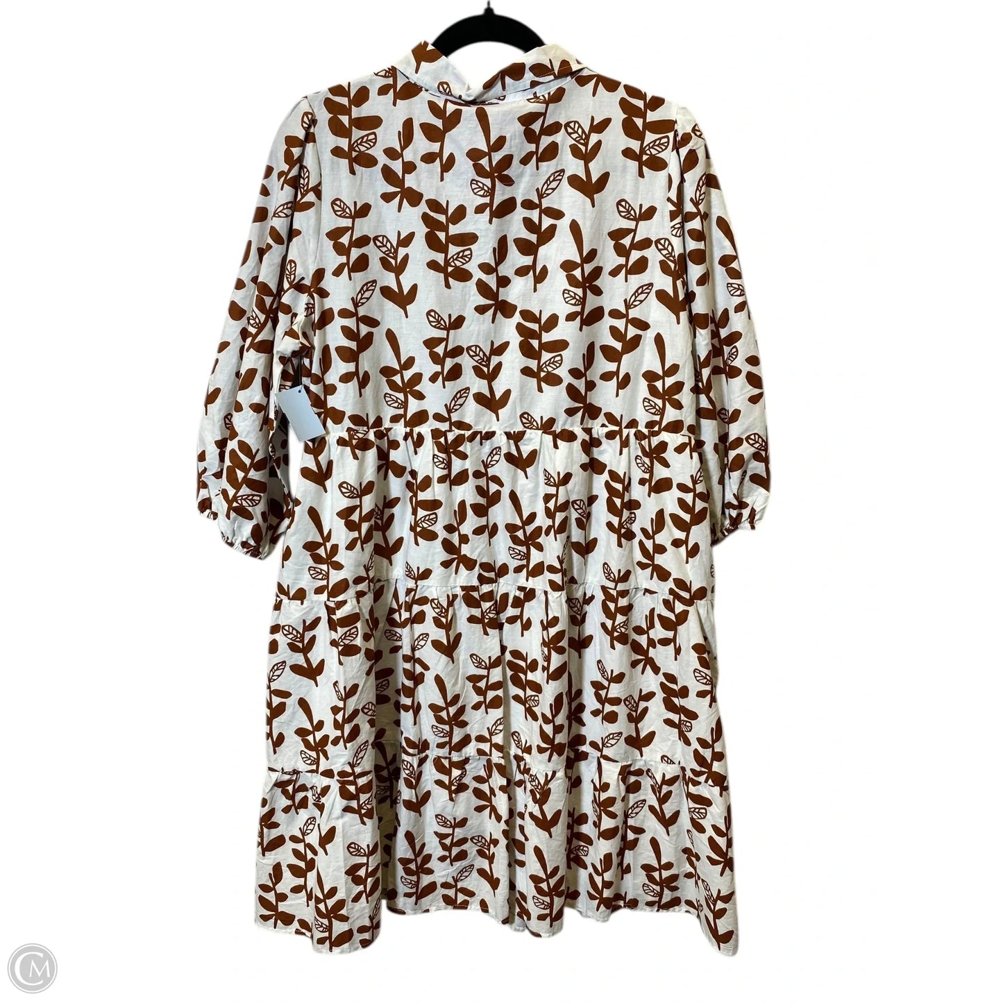 Dress Casual Short By Polagram In Orange & White, Size: L