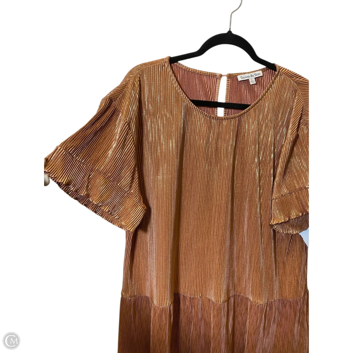 Dress Casual Short By See And Be Seen In Gold, Size: L