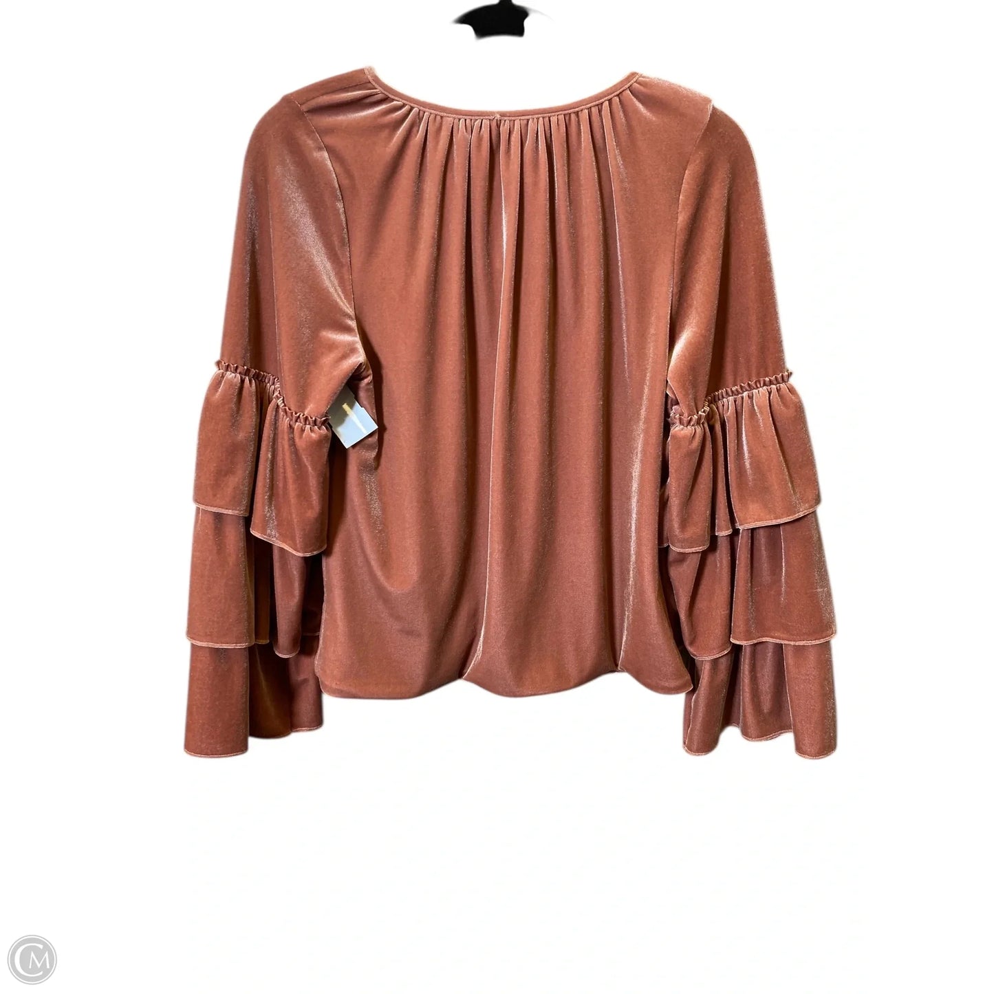 Blouse Designer By Misa In Peach, Size: S
