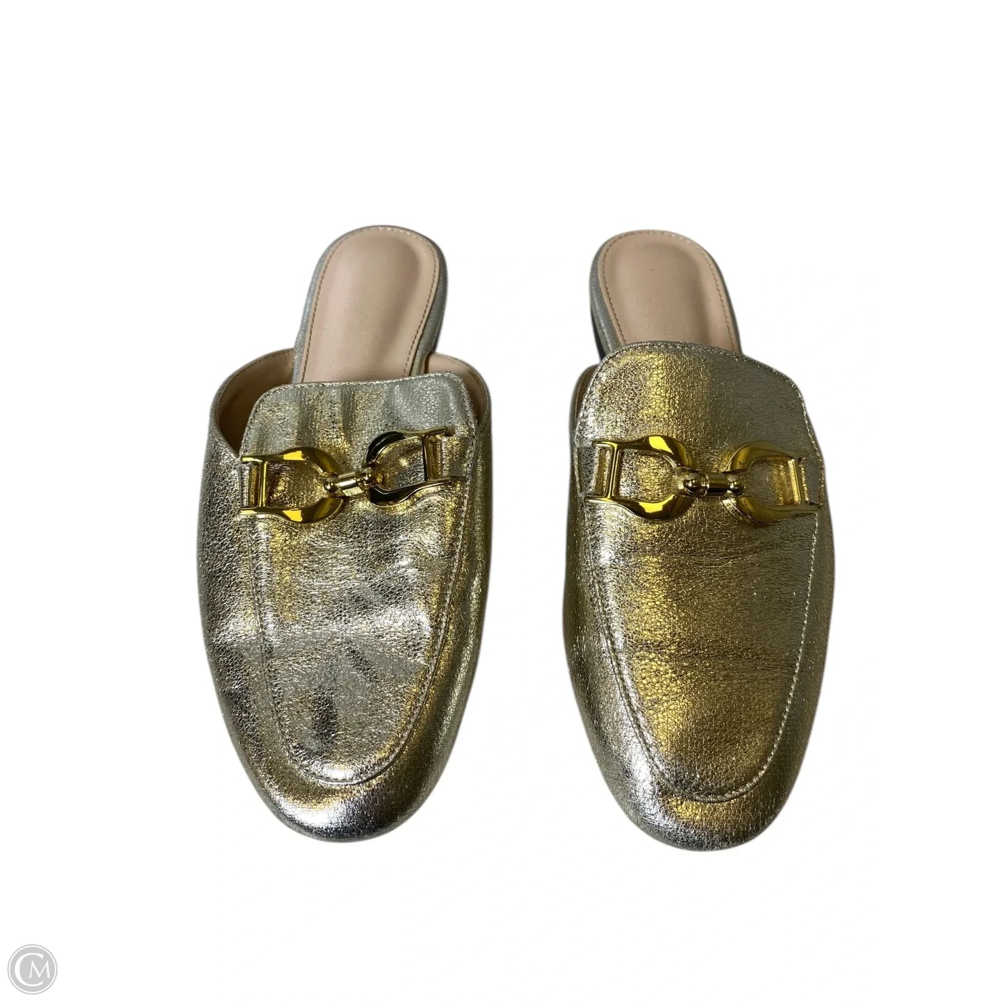 Shoes Flats By Clothes Mentor In Gold, Size: 6.5