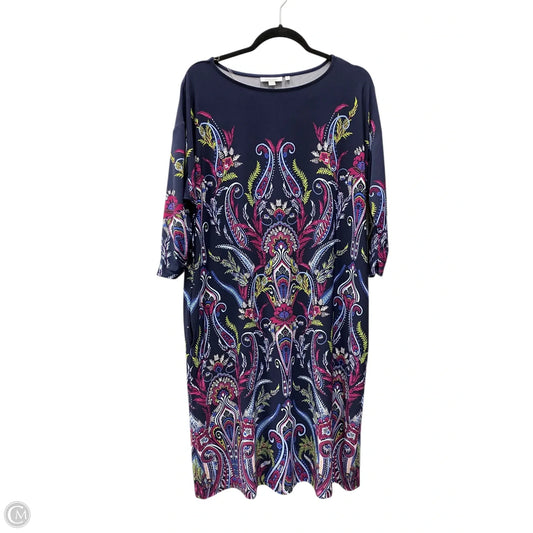 Dress Casual Midi By Chicos In Multi-colored, Size: L