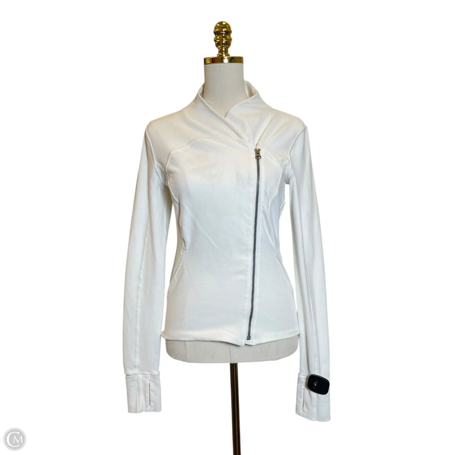 Athletic Jacket By Lululemon In White, Size: M