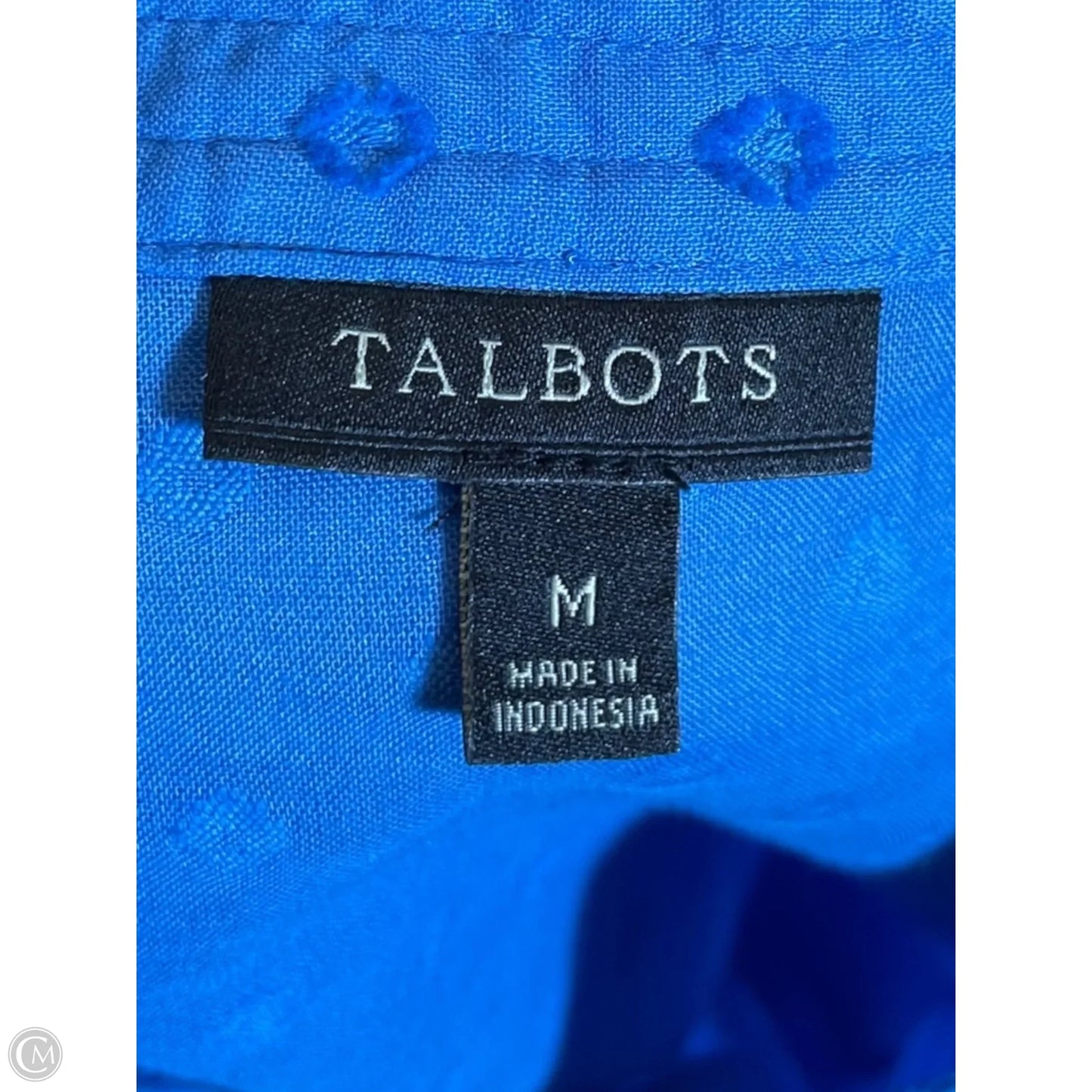 Top 3/4 Sleeve By Talbots In Blue, Size: M
