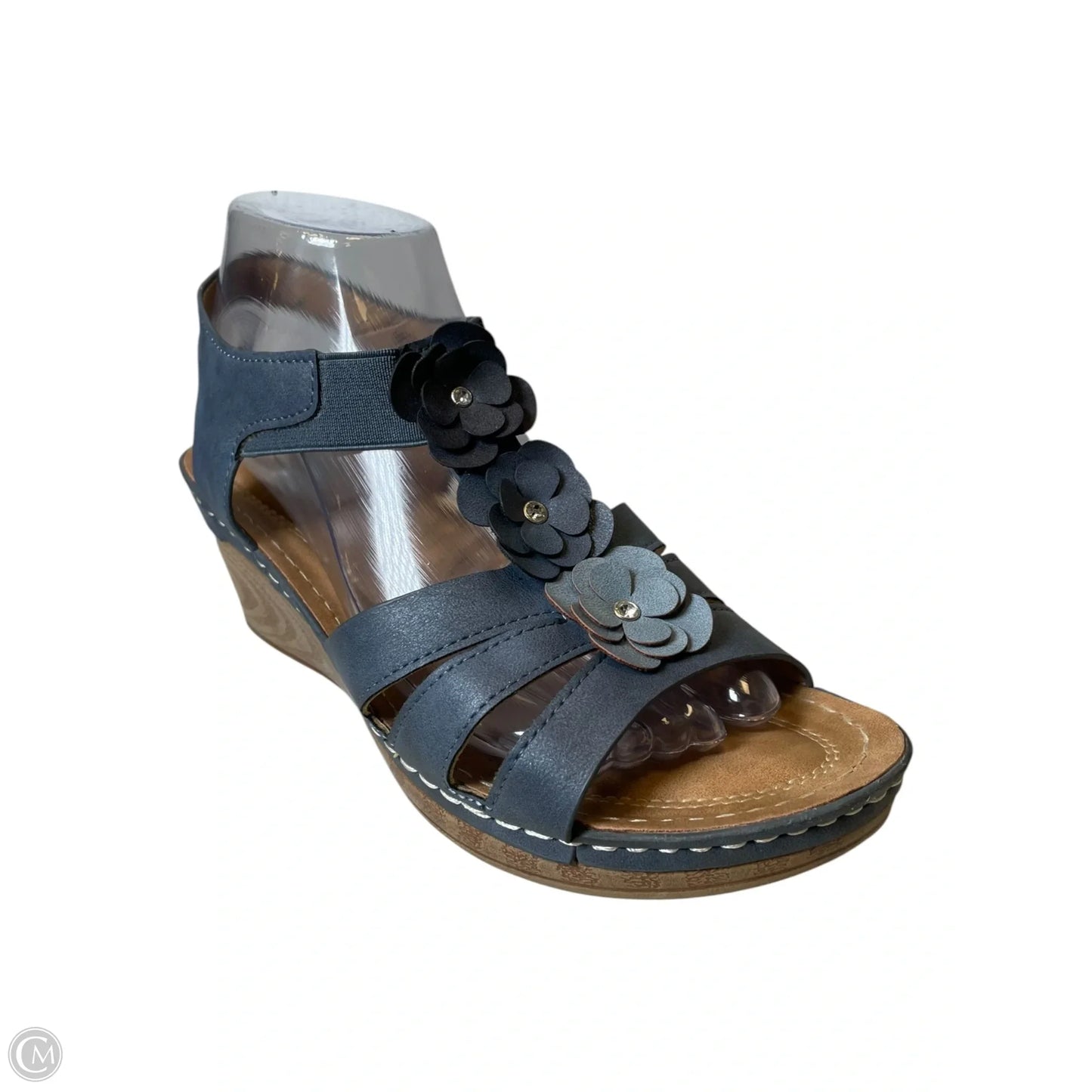 Shoes Heels Wedge By Clothes Mentor In Blue, Size: 8.5