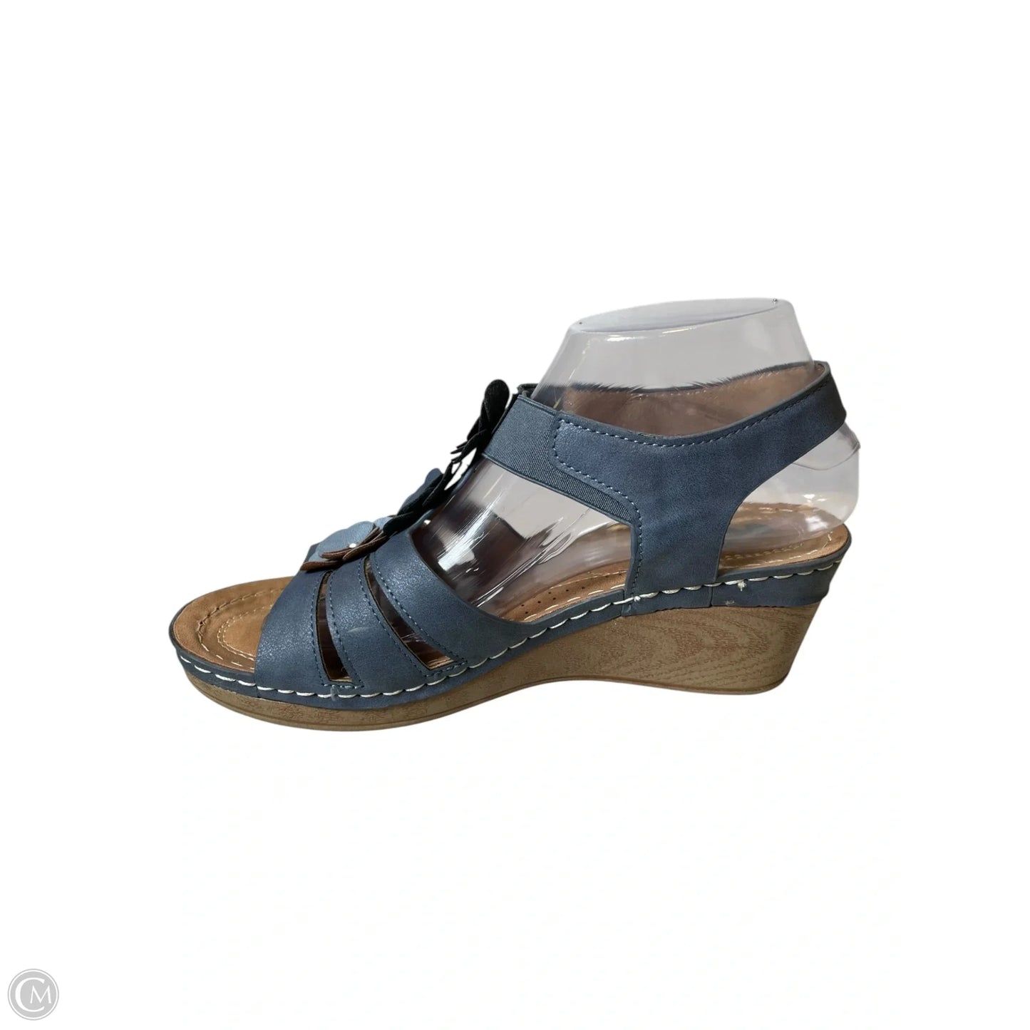 Shoes Heels Wedge By Clothes Mentor In Blue, Size: 8.5