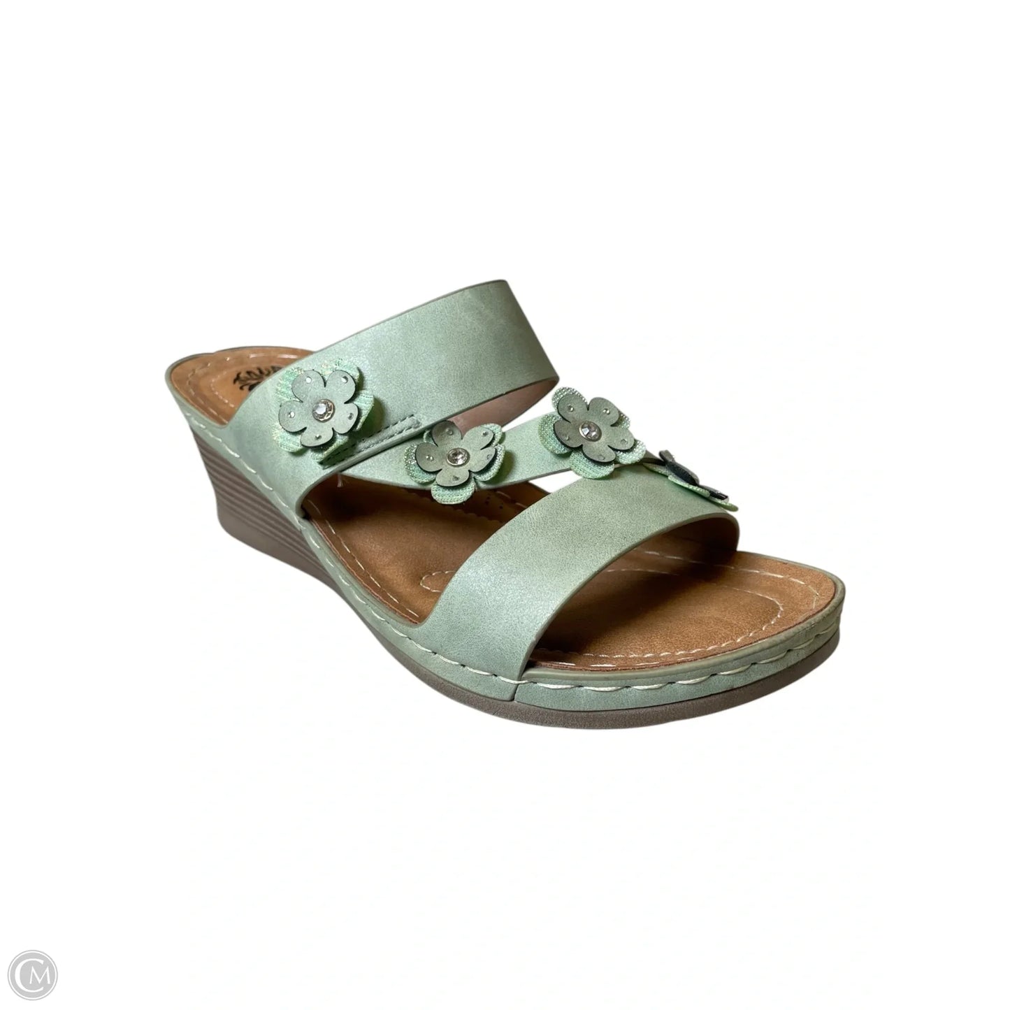 Shoes Heels Wedge By Clothes Mentor In Green, Size: 8.5