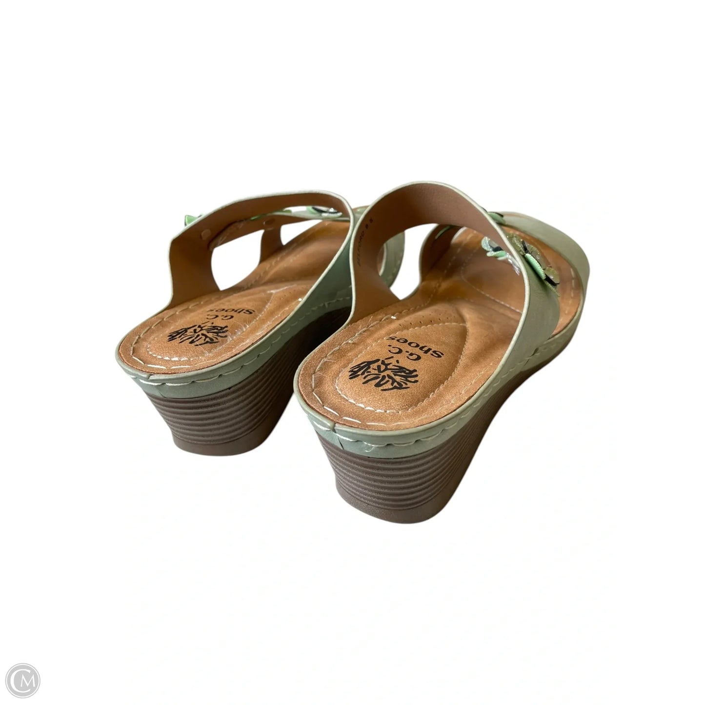 Shoes Heels Wedge By Clothes Mentor In Green, Size: 8.5