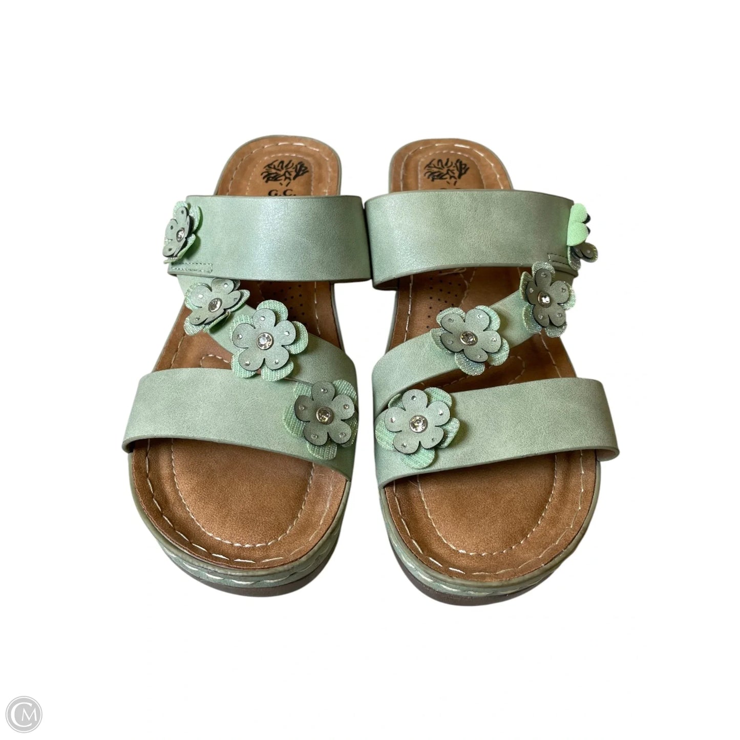Shoes Heels Wedge By Clothes Mentor In Green, Size: 8.5