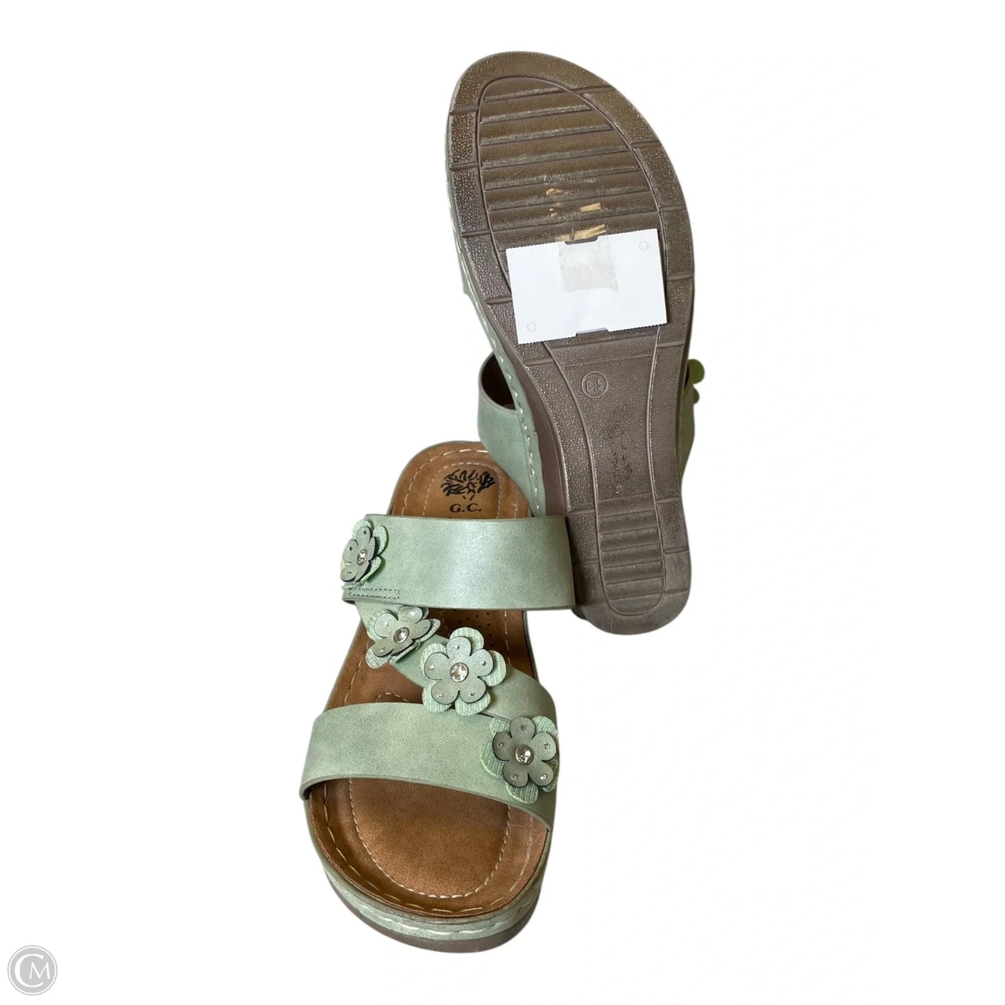 Shoes Heels Wedge By Clothes Mentor In Green, Size: 8.5