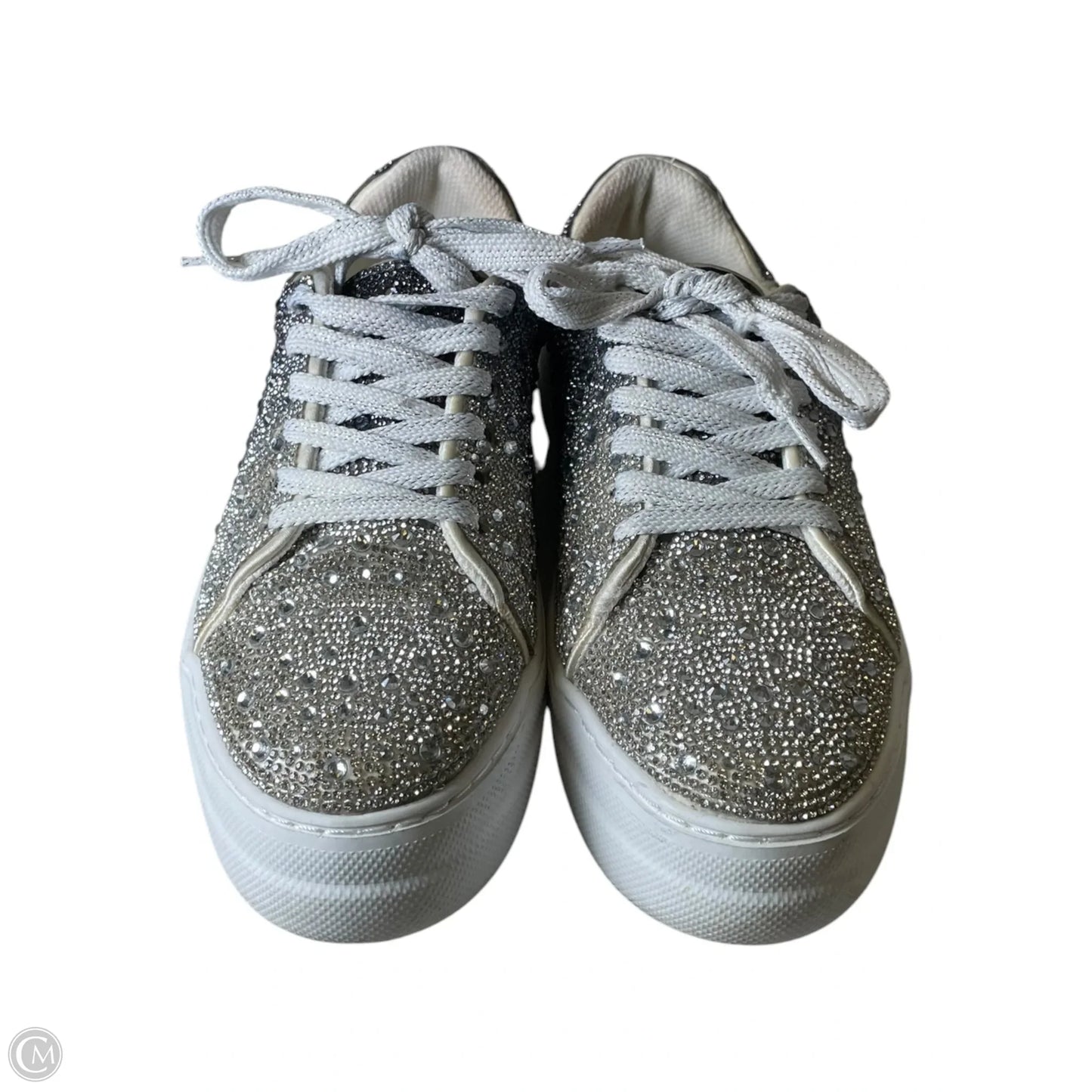 Shoes Flats By Clothes Mentor In Black & Silver, Size: 6