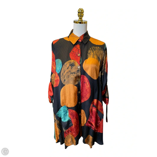 Top Long Sleeve By John Mark In Multi-colored, Size: S
